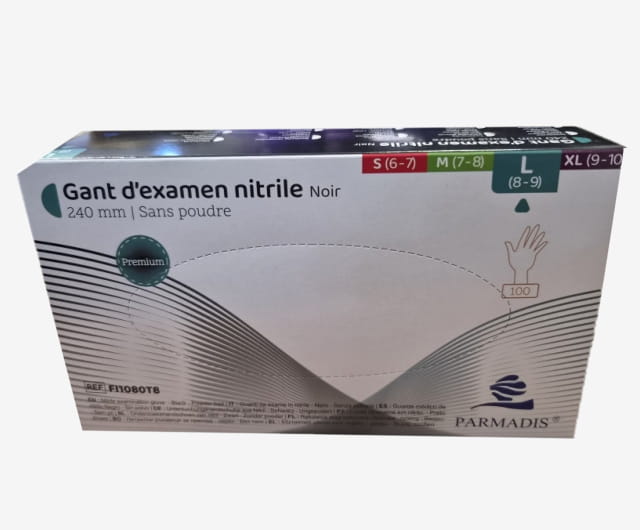 Gants Examen Nitrile Noir