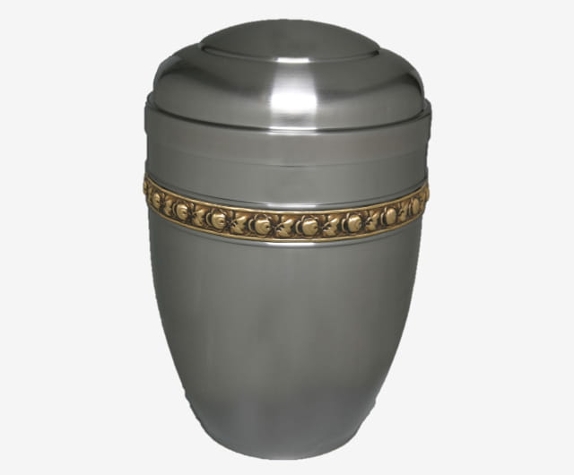 Urne Métal Acier Frise or