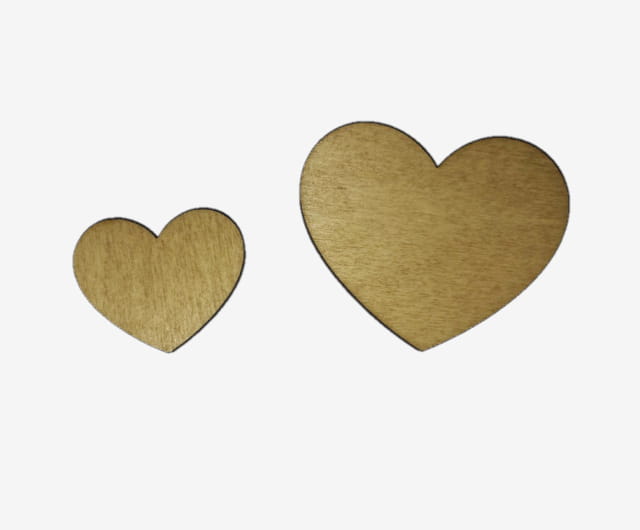 Lots de 11 Coeurs bois